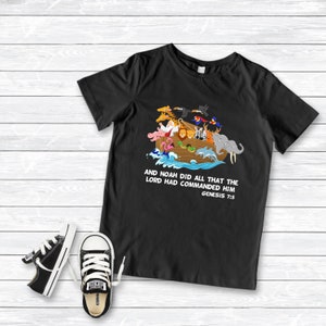 Camiseta del Arca de Noé, Camiseta de la Historia Bíblica, Camisetas para niños pequeños