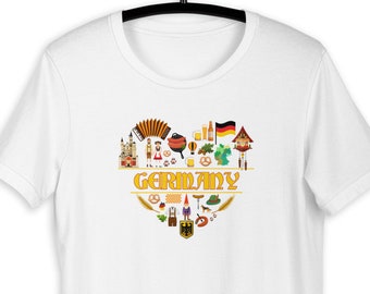 Germany Tshirt, German Symbols Shirt, Gift for Germans