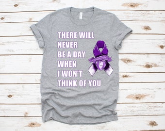 Overdose Awareness Purple Ribbon T-shirt