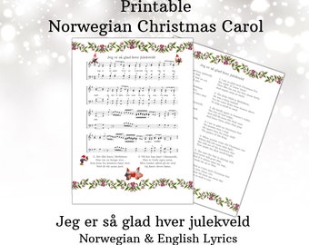 Printable Norwegian Christmas Carol