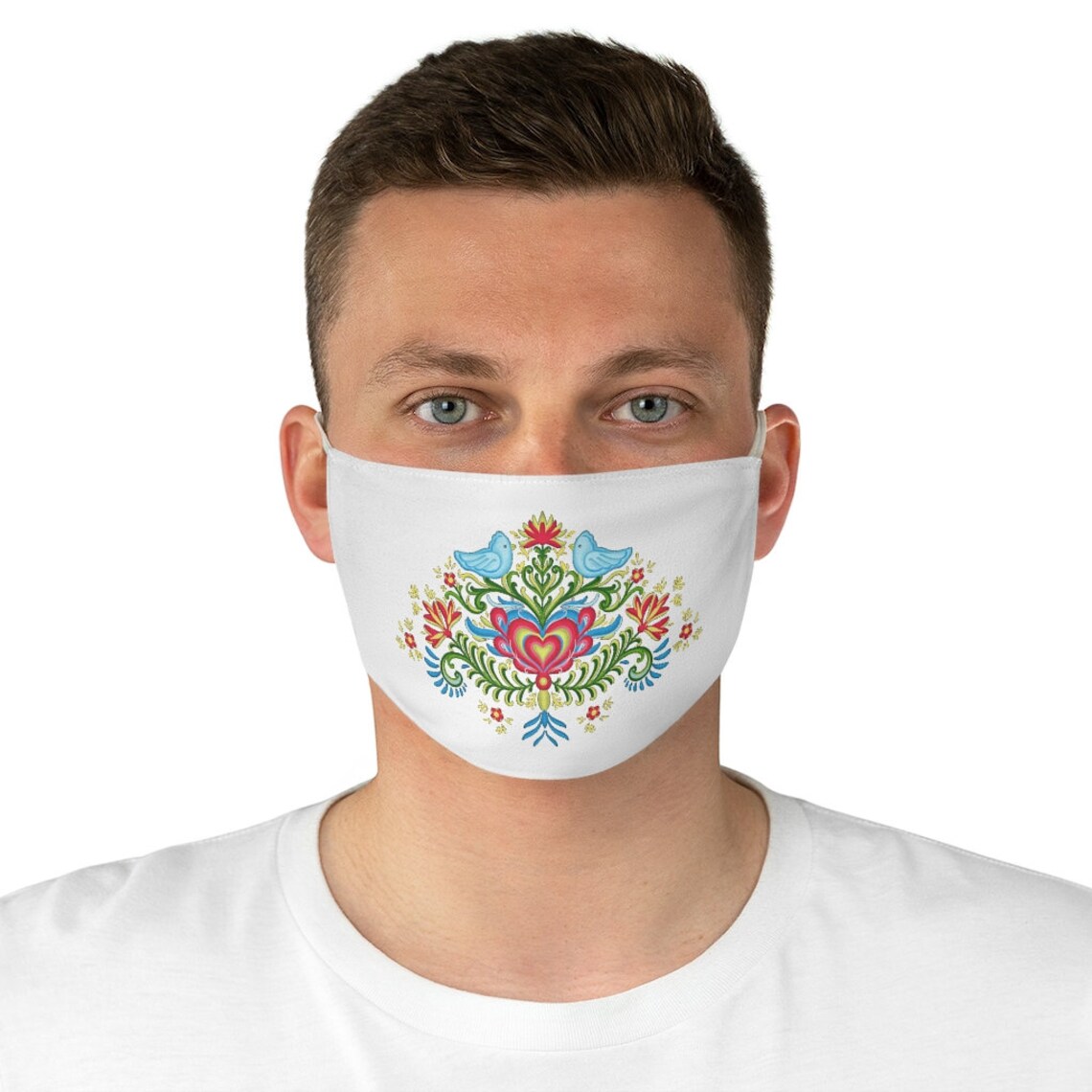 Norwegian Face Mask Rosemaling Mask Gift for Norwegians Etsy