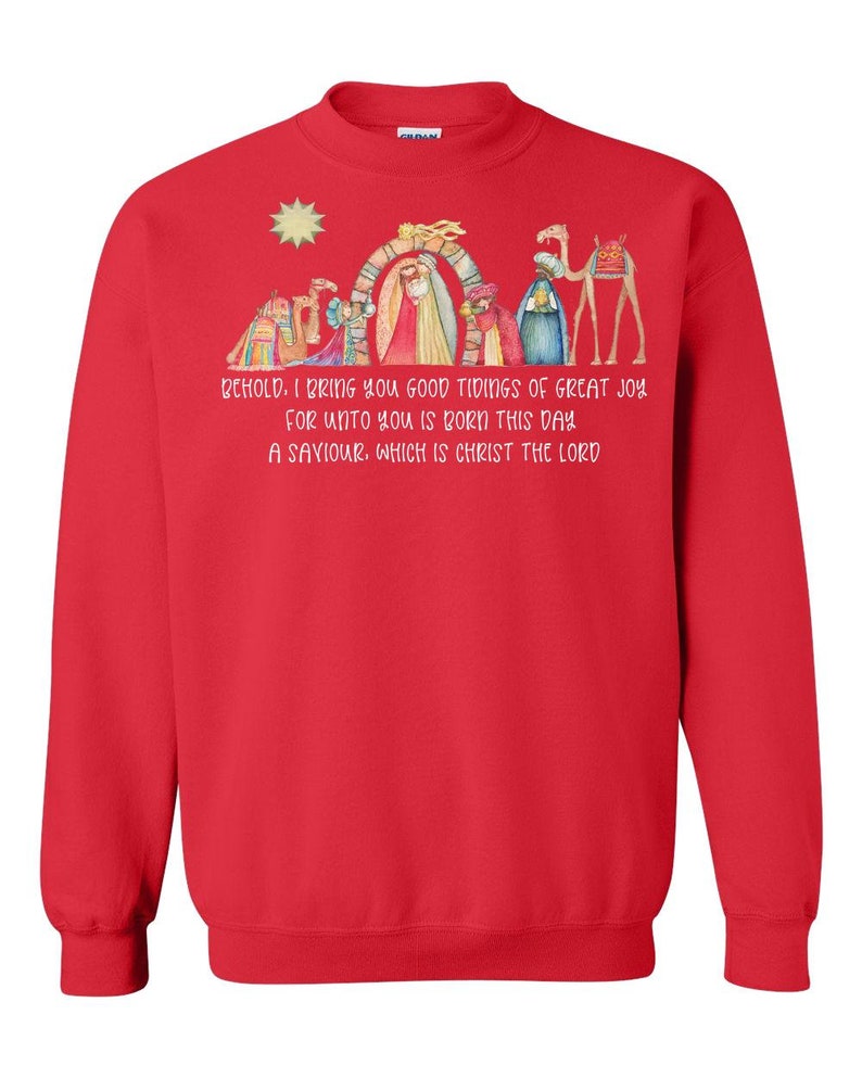 Nativity Sweatshirt Christian Tshirt Christmas Sweatshirt Etsy