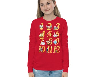 12 Days of Christmas Youth Long Sleeve Tee