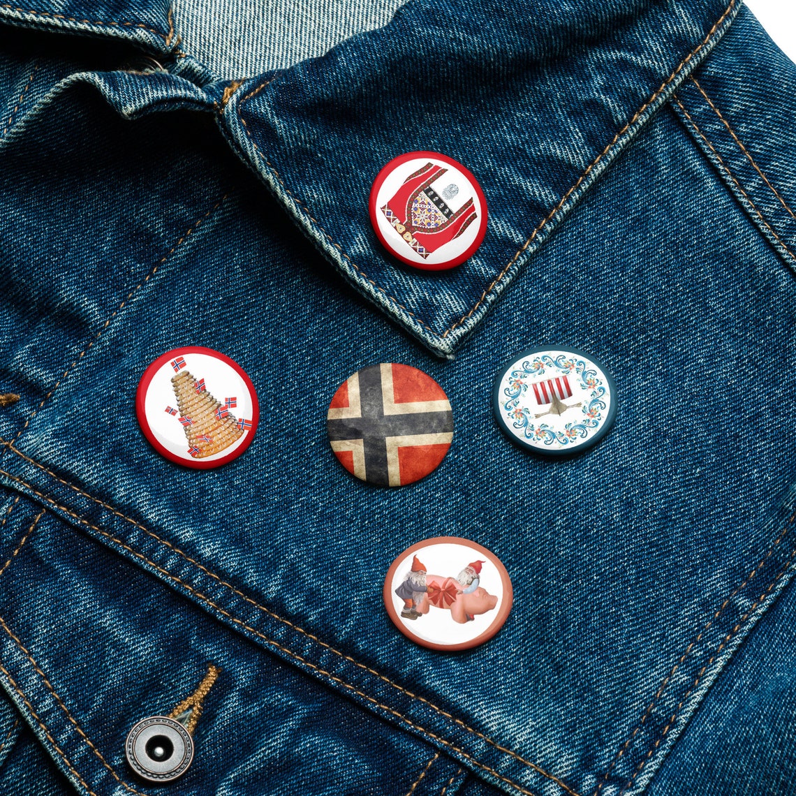 Norwegian Ruck Pin Norwegian Pins - Set of 5 - Etsy