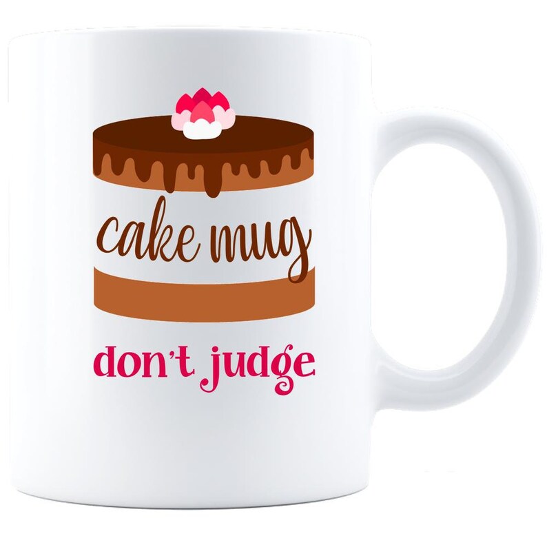 Cute Coffee Mug / Cake Coffee Mug / Gifts for Cake Lovers / Etsy