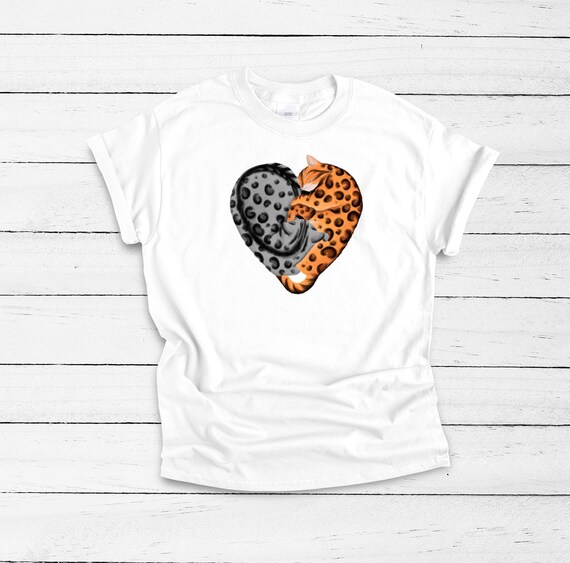 Cat Heart Shirt Bengal Cats Cat Tshirt 