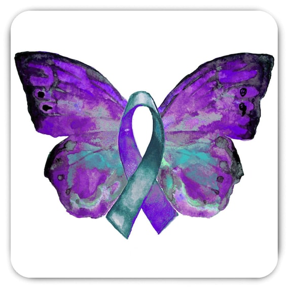 NAME GIFTS BLUE BUTTERFLY & FLOWER PERSONALISED FRIDGE MAGNET LARGE PURPLE 