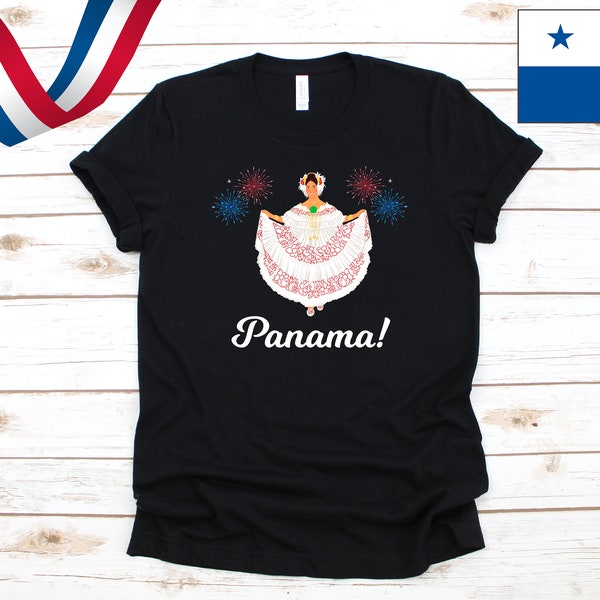 Panama Pollera T-Shirt, El Tamborito Shirt, Gift for Panamanians