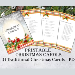 Christmas Carols Songbook Printable