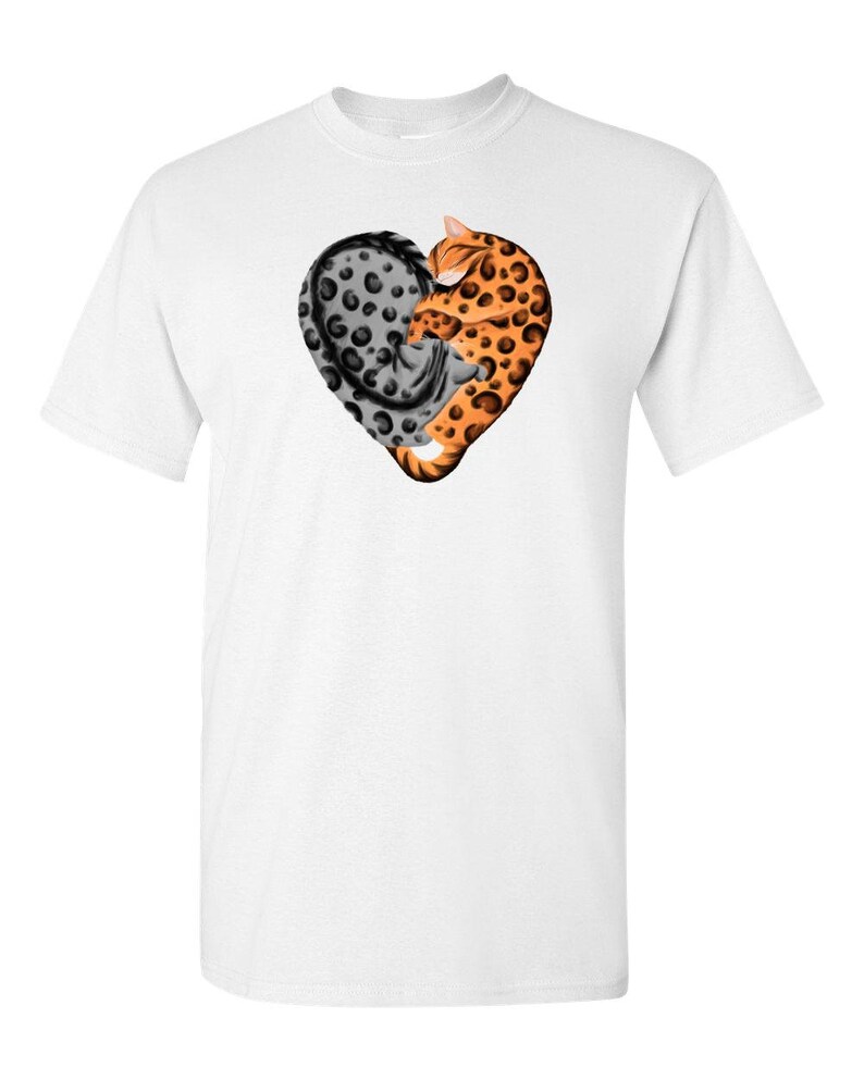 Cat Heart Shirt Bengal Cats Cat Tshirt Cat Lover Shirt Etsy