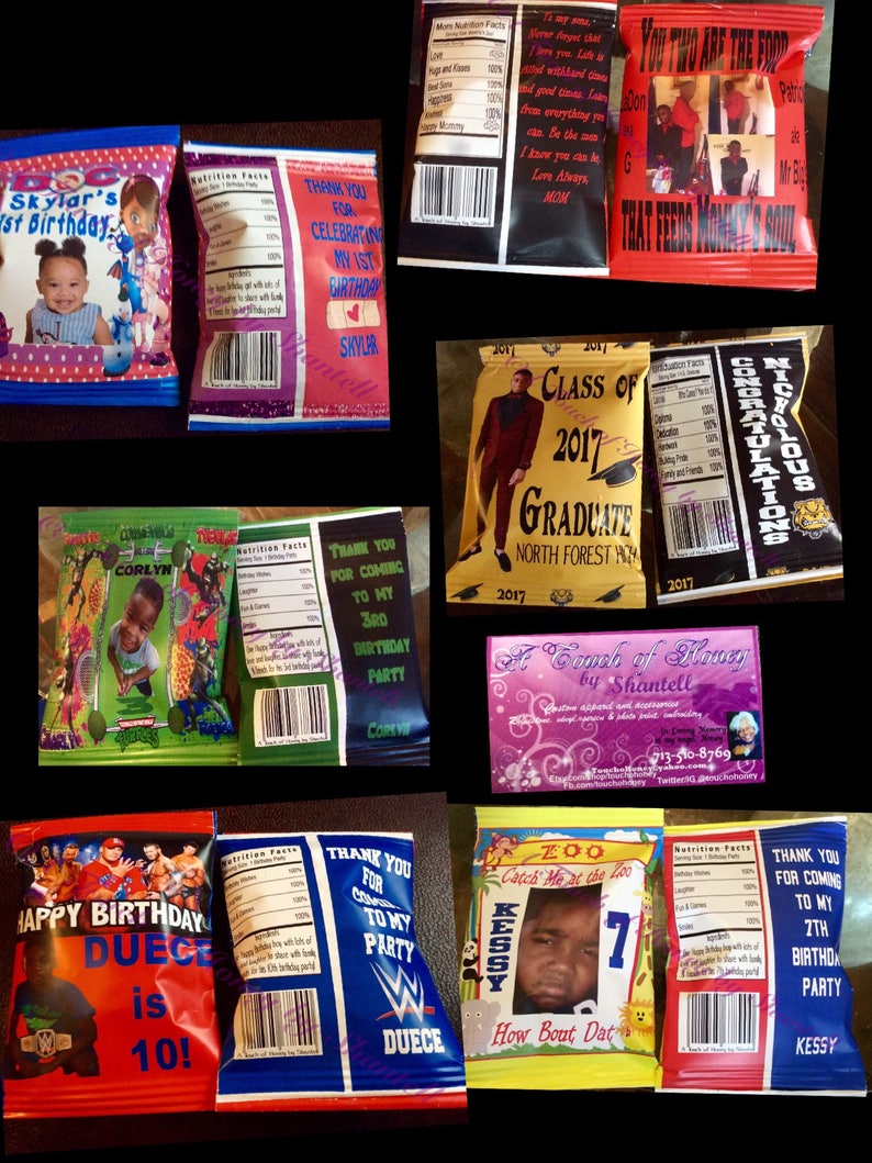Custom Chip Bags Etsy