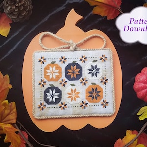 Halloween Pumpkin Patch - Cross-stitch Pattern - PDF Download
