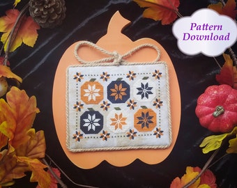 Halloween Pumpkin Patch - Cross-stitch Pattern - PDF Download