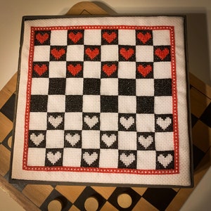 Heart Checkers Cross-Stitch Pattern PDF Download image 5