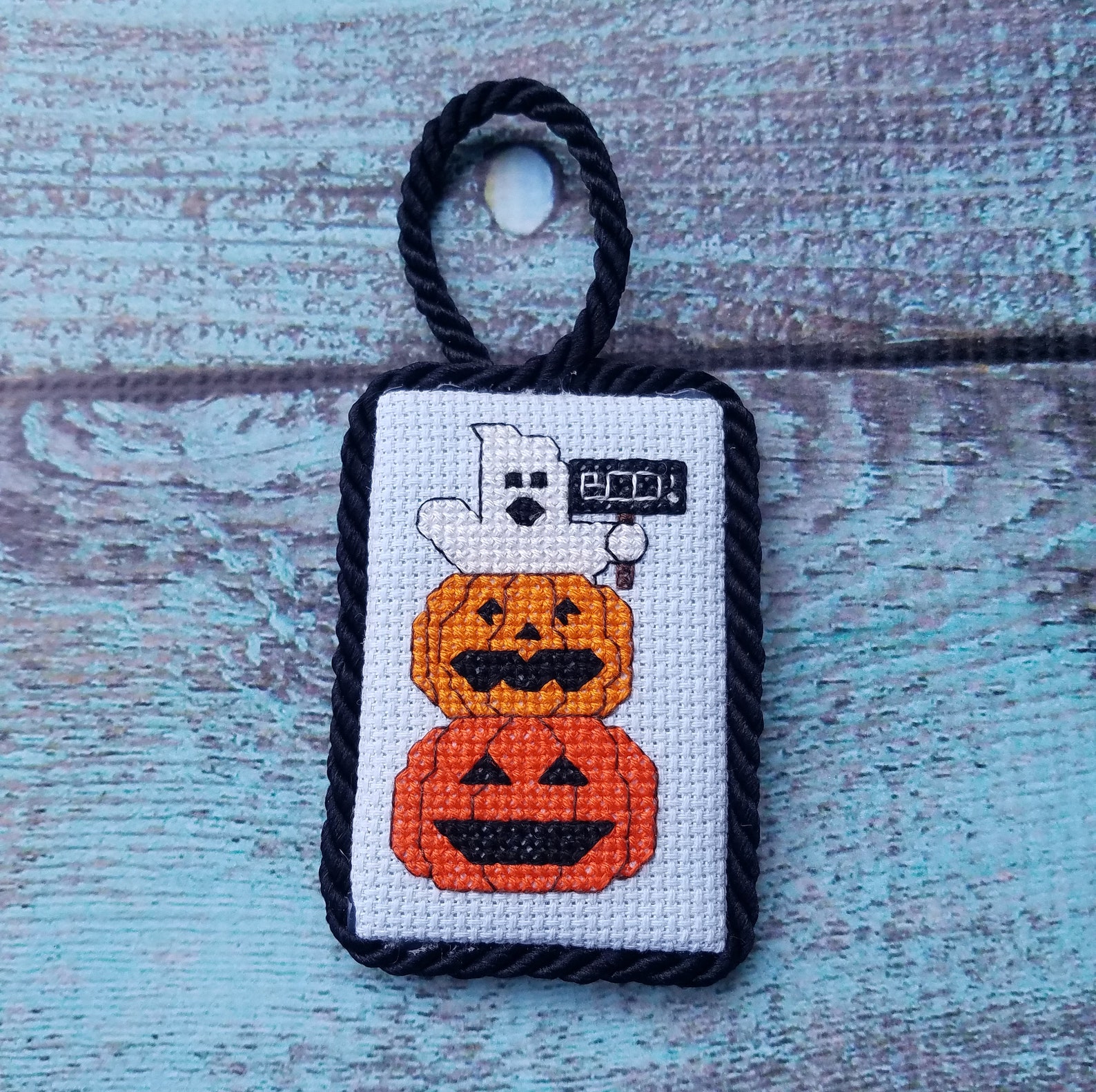 1, 2boo Crossstitch Halloween Ornament Pattern PDF Download Etsy