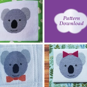Koala enfrenta padrões de ponto cruz - download de PDF