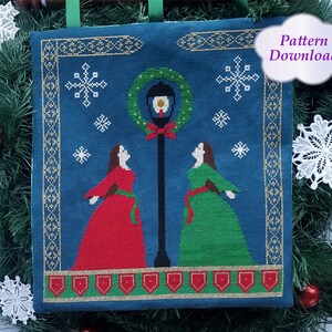 Christmas Maidens Cross-Stitch Pattern  - PDF Download