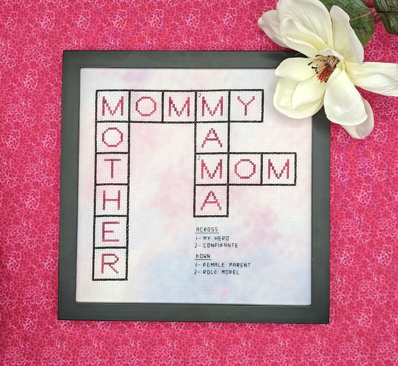 Mother Crossword Cross stitch Pattern PDF Download Etsy Mother Crossword Cross stitch Pattern PDF Download Etsy