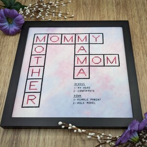 Mother Crossword Cross stitch Pattern PDF Download Etsy Mother Crossword Cross stitch Pattern PDF Download Etsy