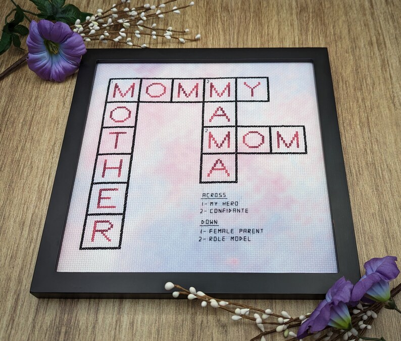 Mother Crossword Cross stitch Pattern PDF Download Etsy Mother Crossword Cross stitch Pattern PDF Download Etsy