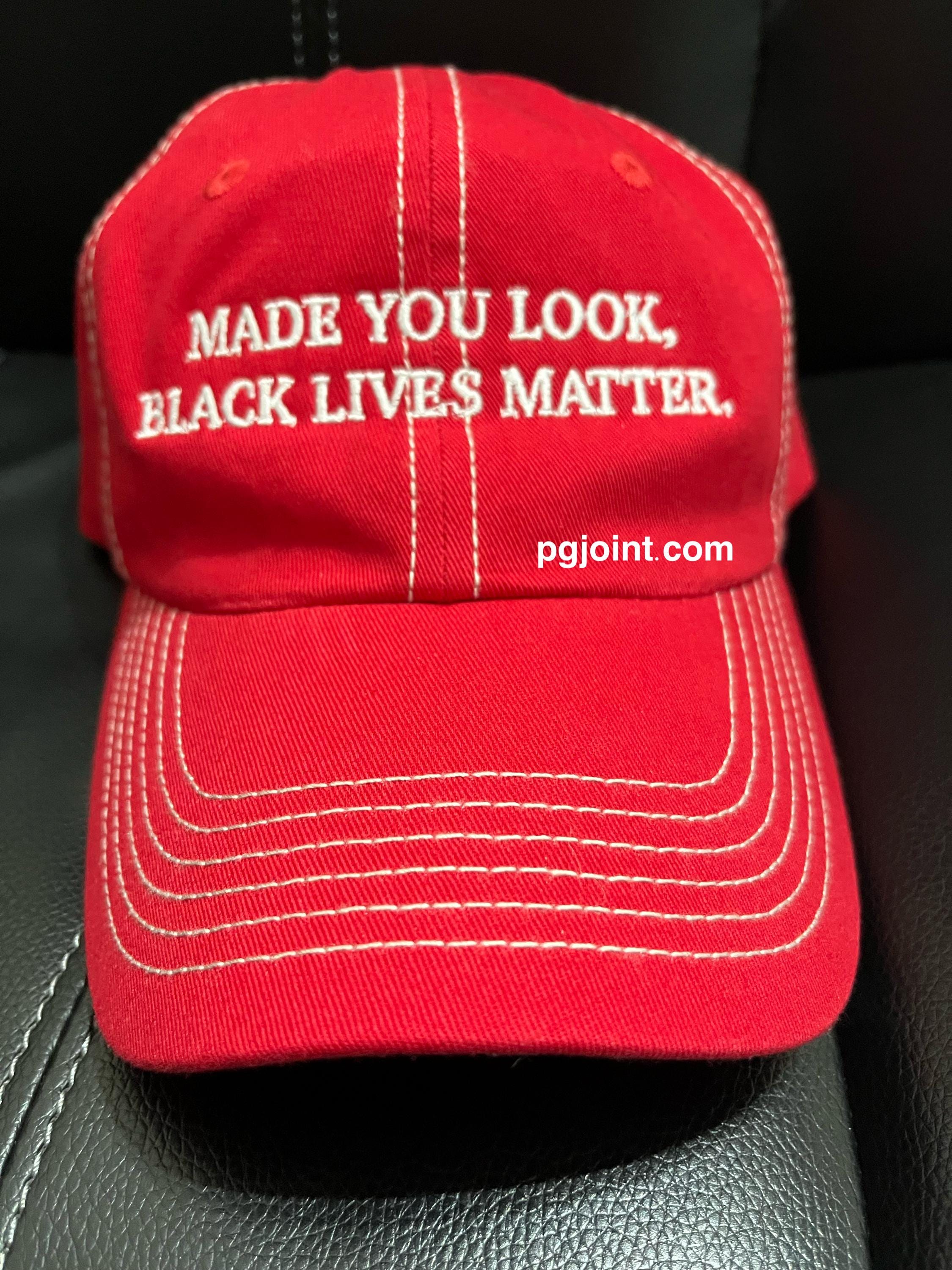 Made Ya Look Black Lives Matter Dad Hat - Adjustable Distressed Cotton Baseball Cap, Embroidered
