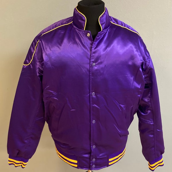 Purple satin button jacket