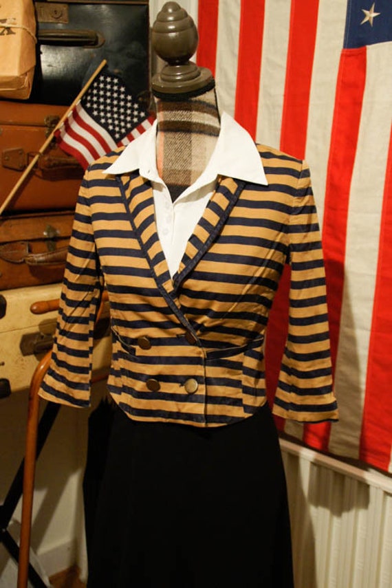 Vintage striped jacket style 1940 1950