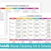 Printable Cleaning Schedule & Master House Cleaning List Package 