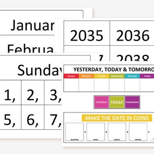 Printable Homeschool Calendar Wall Set image 6