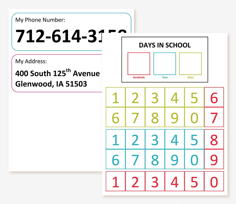 Printable Homeschool Calendar Wall Set | Etsy