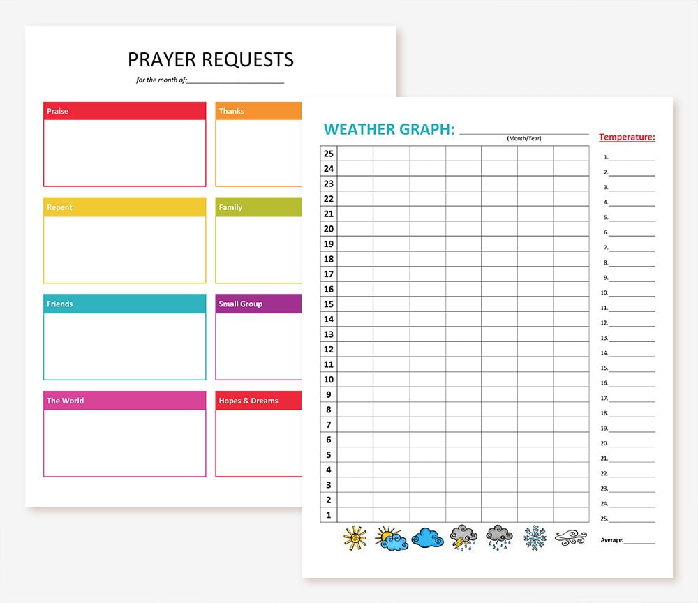 Printable Homeschool Calendar Wall Set | Etsy