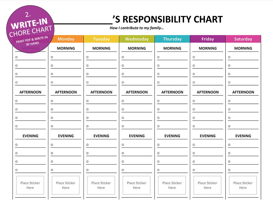 Printable Kid s Chore Chart EDITABLE Child Etsy UK Printable kid s chore chart editable child etsy uk