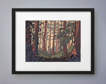 Corporia (Nature Art Prints - Environment Illustrations - Landscape Drawings - Forest Drawing - Mountain Drawing)