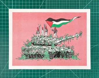 Free Palestine (9x12 Palestine Art Print)