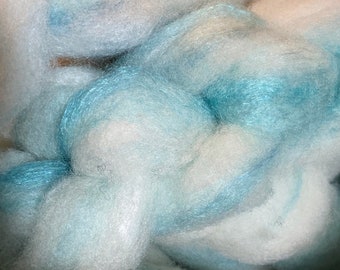 LAST OFFERING - Light CVM Cross Wool with Bamboo & Teal Charcoal Banana Silks - 6oz