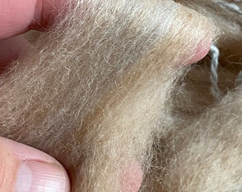 Dusky Tawny Pearly Alpaca Angora Bunny Silk Roving