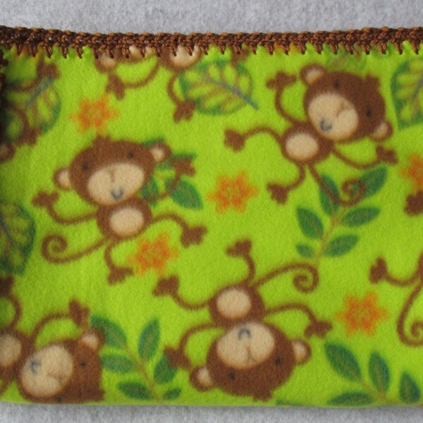 Monkey Print Baby Blanket