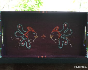 Les Poissons Wooden Tray (12 1/2" x 6 1/2" )
