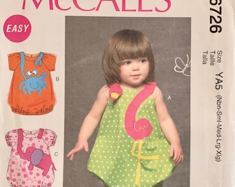 McCalls6726 infant jumper, romper, dress, onesie baby Sewing Pattern Costume