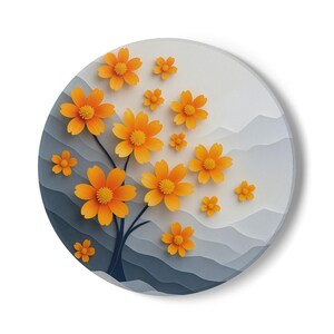 Floral Ceramic Coaster Set, Vintage Decor, Home and Kitchen Accessory, Gift for Hostess, Wedding Favor, Eco-Friendly Drinkware