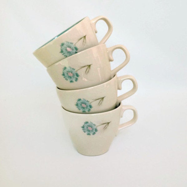 Vintage Set of 4 Taylor Smith & Taylor Ever Yours Boutonniere Teacups