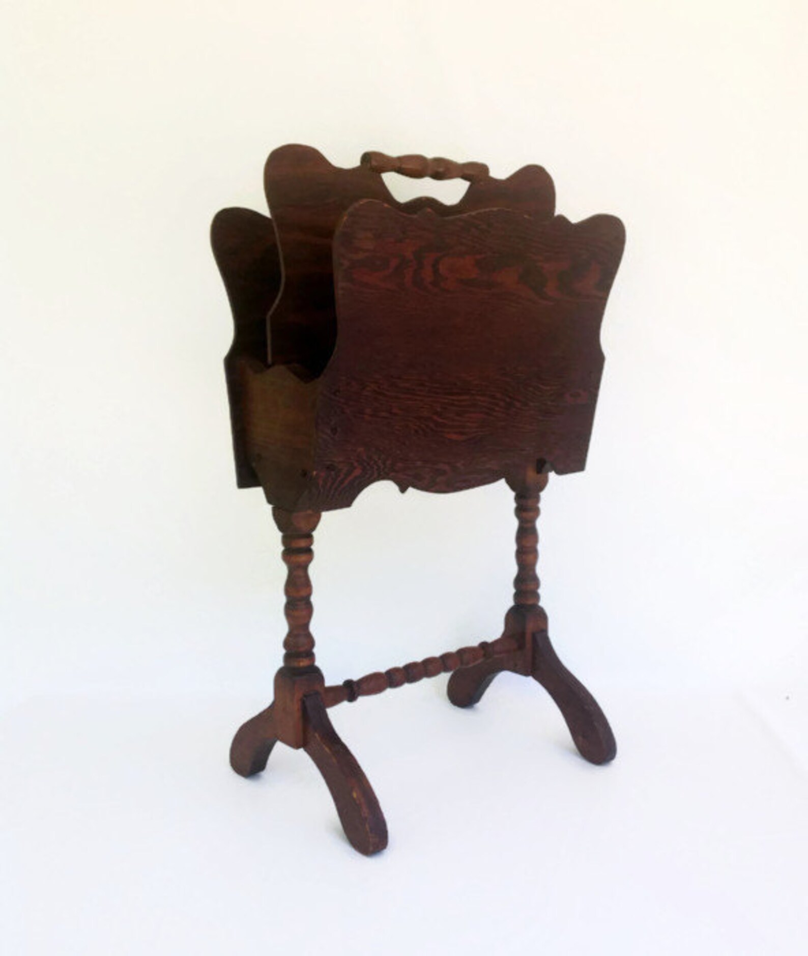 Vintage Wood Magazine Rack Stand For The Retro Home Etsy