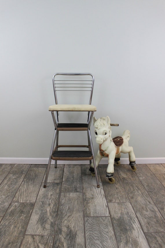 Vintage Cosco Metal Chair Step Stool Kitchen Highchair With Etsy