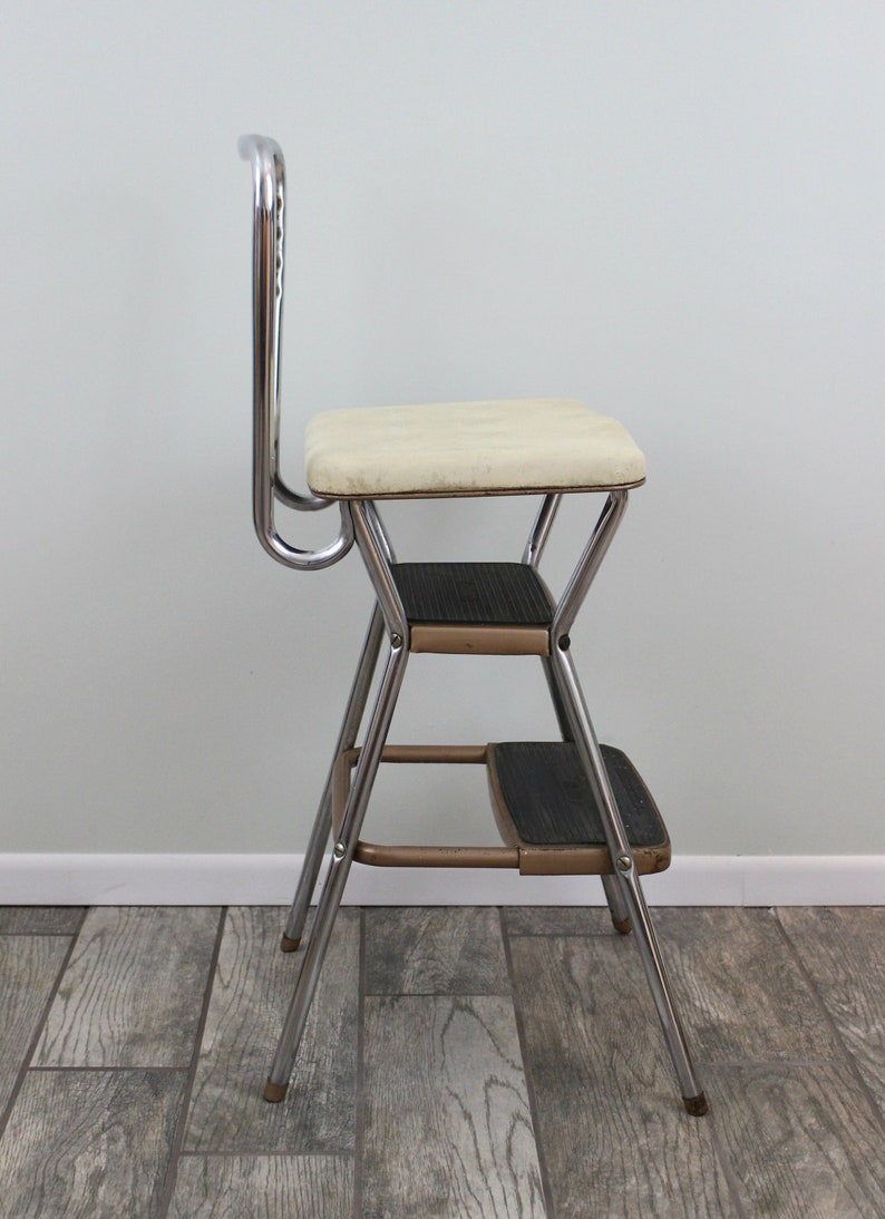 Retro Kitchen Chair Mid Century Kitchen Accessory Kitchen Highchair With Swing Up Seat Step Stool Vintage Cosco Metal Chair Step Stool Furniture Home Living Lifepharmafze Com