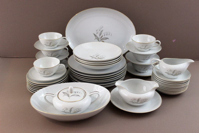 Fine China Dinnerware Set Service For 8 48 Piece Set 1960s Etsy