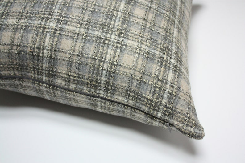 Architex Chaucer Blanche Pillow Plaid Pillow Cover Beige - Etsy