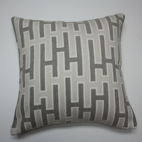 Beige H pattern pillow, Beige modern pillow, luxury pillow cover, beige  pillow cover, cotton pillow