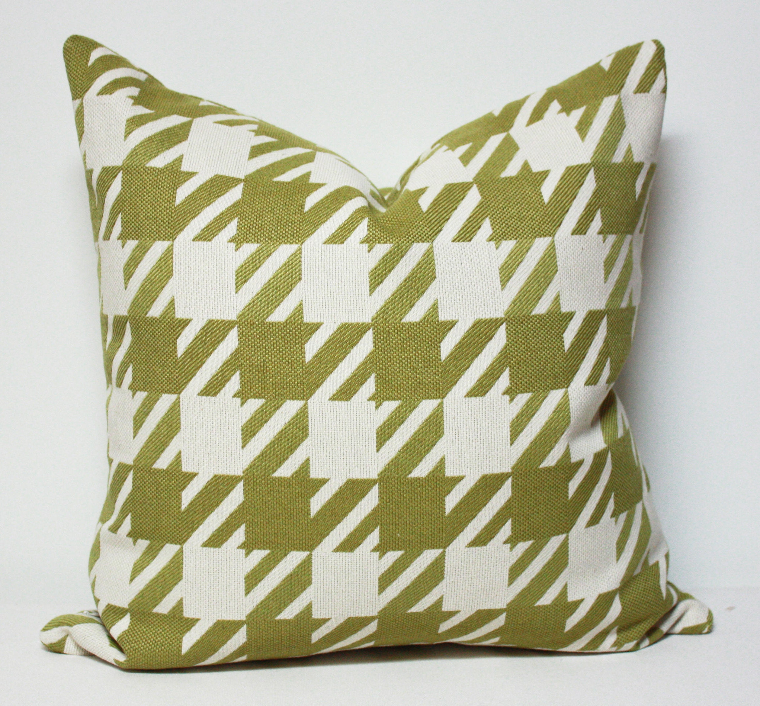 Green Checker pillow cover Houndstooth houndstooth patterned pillow cover