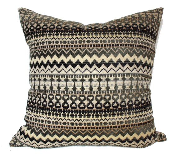 Brown Pillow Cover Western Pillow Cover Striped Pillow Etsy
