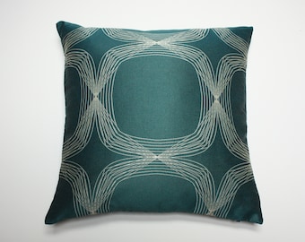 Arc com kinetic baltic pillow, emerald green pillow, designer pillow